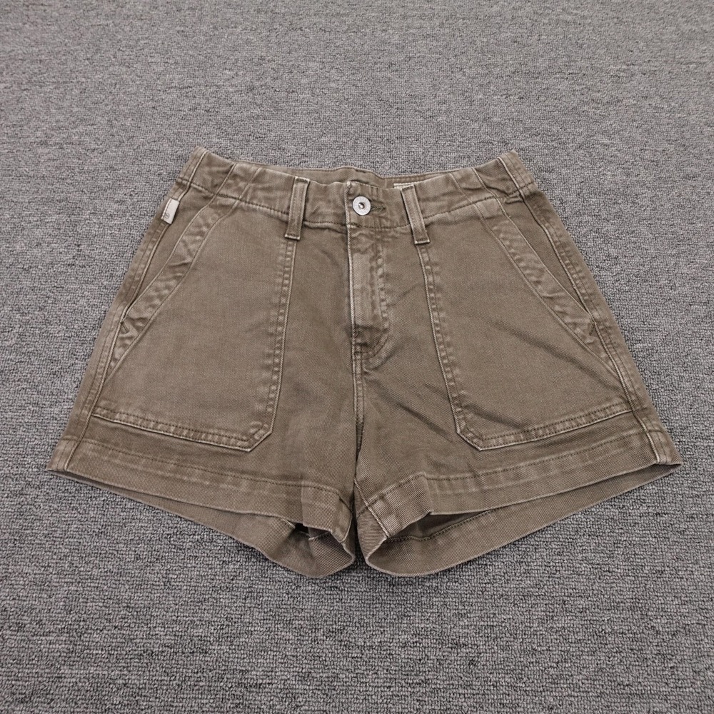 AG Adriano Goldschmied Shorts Womens 23 Brown Twill Utility 3.5 Inseam Casual